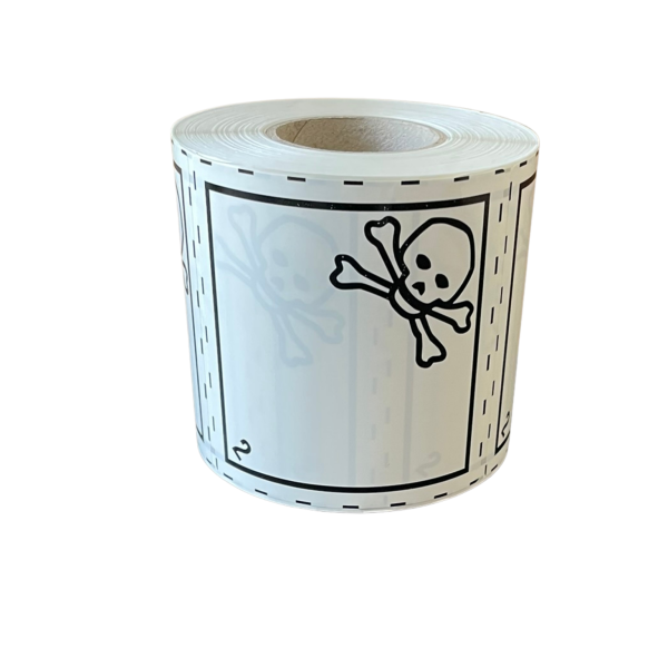 Gefahrgutaufkleber Klasse 2.3, 100x100 mm, PE-Folie